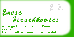 emese herschkovics business card